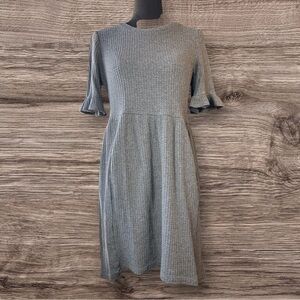 Como Vintage Gray Short Sleeve Dress Small